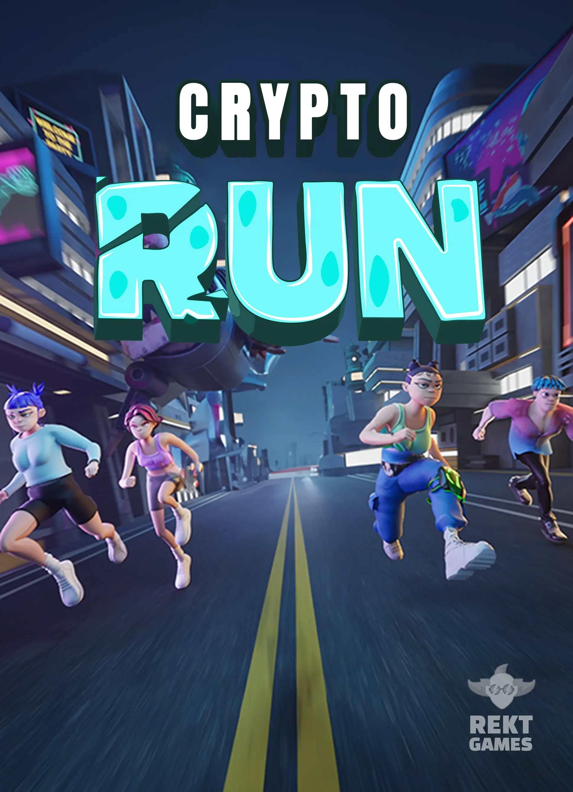 CRYPTO RUN background artwork from Rekt Games