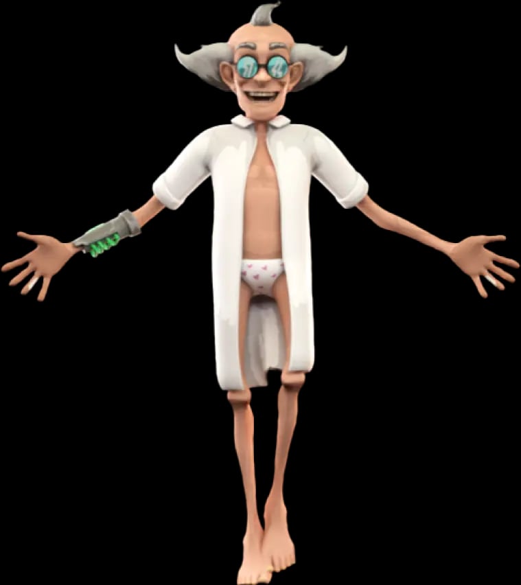 Rekt Games character from Spludge Wars paintball battles