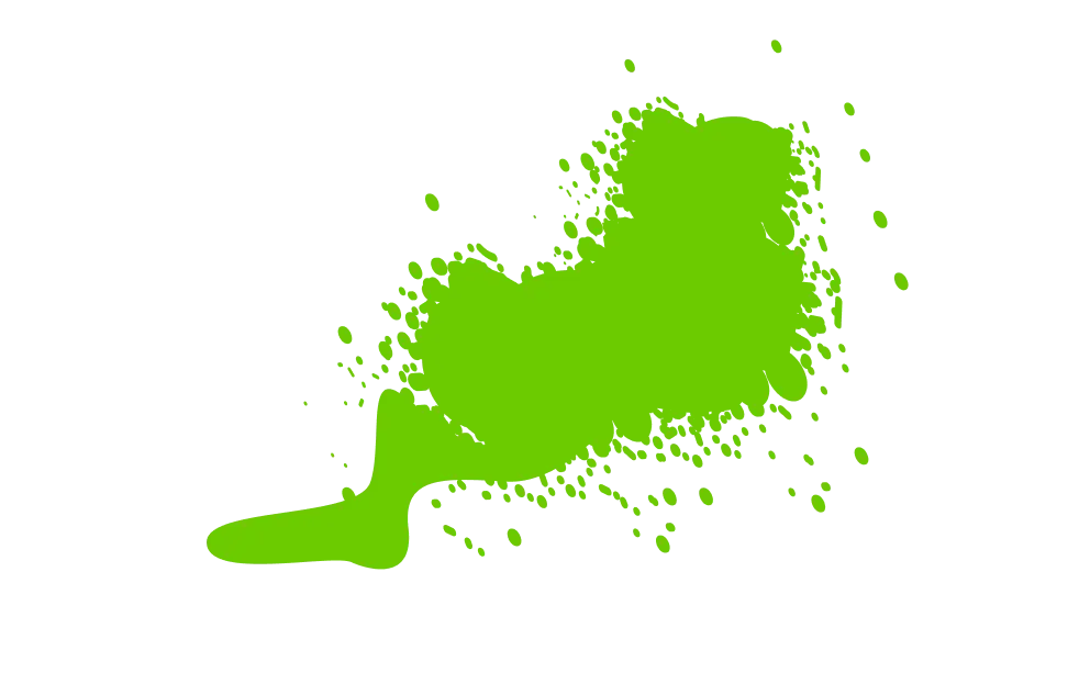 Decorative paint splatter from Spludge Wars paintball game